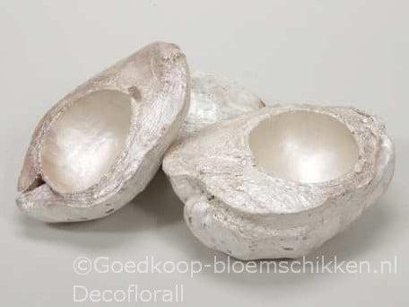 Kokosnoot White Pearl halve 13-16 cm zak 3 stuks, Huis en Inrichting, Woonaccessoires | Kunstplanten en Kunstbloemen, Nieuw