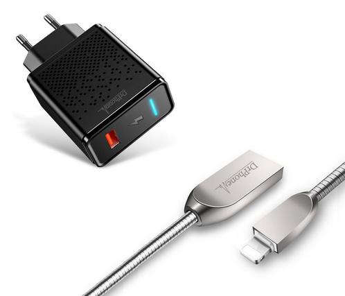 DrPhone Durable Pro - Metalen Lightning Apple Oplaadkabel +, Télécoms, Téléphonie mobile | Chargeurs pour téléphone, Envoi