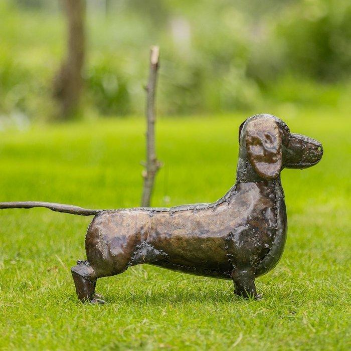 Figuur - Teckel - Metaal, Antiquités & Art, Art | Objets design