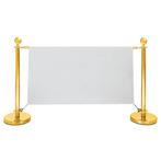 Banner-/Afzetpalen | Goudkleurig | Doekbreedte 131cm |, Verzenden, Nieuw in verpakking