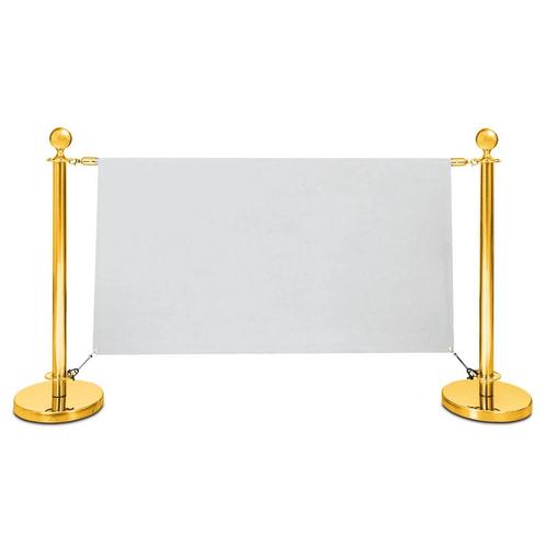 Banner-/Afzetpalen | Goudkleurig | Doekbreedte 131cm |, Zakelijke goederen, Horeca | Keukenapparatuur, Nieuw in verpakking, Verzenden