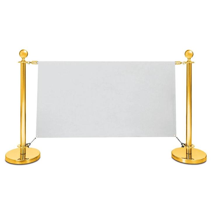 Banner-/Afzetpalen | Goudkleurig | Doekbreedte 131cm |, Zakelijke goederen, Horeca | Keukenapparatuur, Nieuw in verpakking, Verzenden