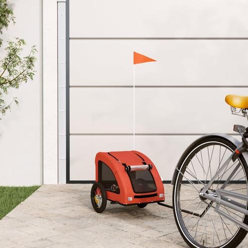 vidaXL Hondenfietstrailer oxford stof en ijzer oranje, Dieren en Toebehoren, Overige Dieren-accessoires, Nieuw, Verzenden