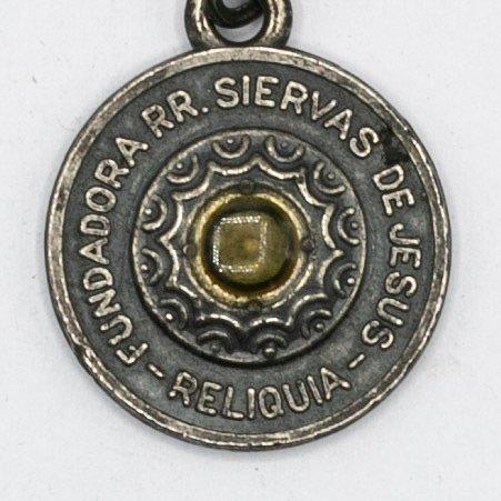 Relikwie - Metaal, Textiel - 1940-1950 - Heilige Maria, Antiek en Kunst, Antiek | Boeken en Manuscripten