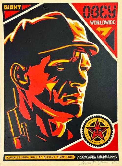 Shepard Fairey (OBEY) (1970) - Worker, Antiek en Kunst, Kunst | Schilderijen | Modern