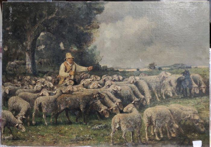 Italiaanse school (XIX) - Gregge, Antiek en Kunst, Kunst | Schilderijen | Klassiek