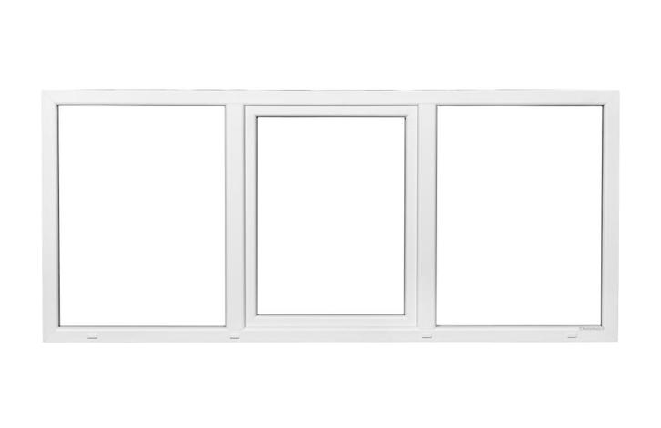 Kunststof Raamkozijn vast-draaikiep-vast b.300 x h.110., Doe-het-zelf en Bouw, Glas en Ramen, Dubbelglas, Nieuw, Gevelraam of Ruit