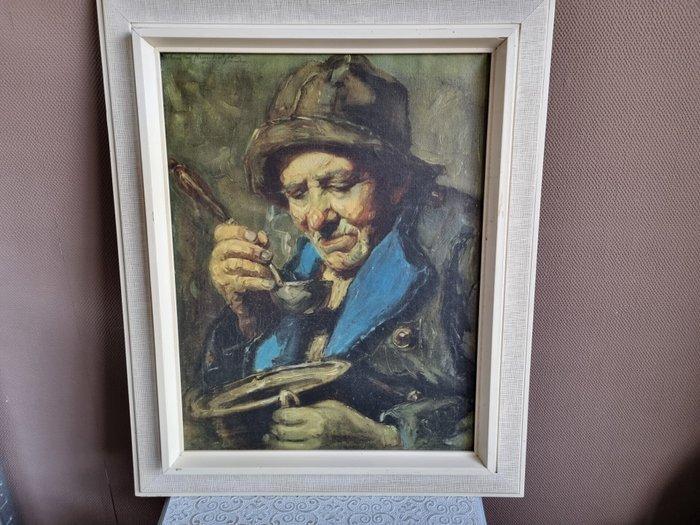 Willem van Nieuwenhoven (1879– 1973) - Soep etende visser, Antiek en Kunst, Kunst | Schilderijen | Klassiek