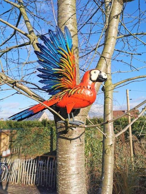 Papegaai - Beeldje - Parrot - IJzer, Metaal, Antiek en Kunst, Kunst | Designobjecten