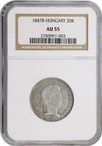 Hongarije. 20 Kreuzer 1847 - NGC AU55, Postzegels en Munten
