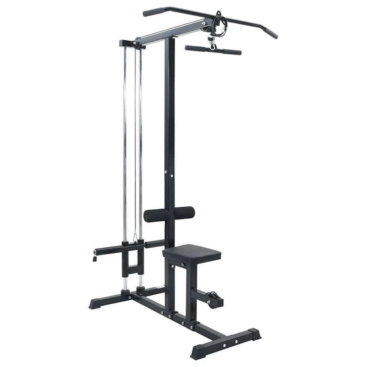vidaXL Lat pulldown machine Zwart 110 x 70 x 187 cm, Sport en Fitness, Fitnessmaterialen, Nieuw, Verzenden