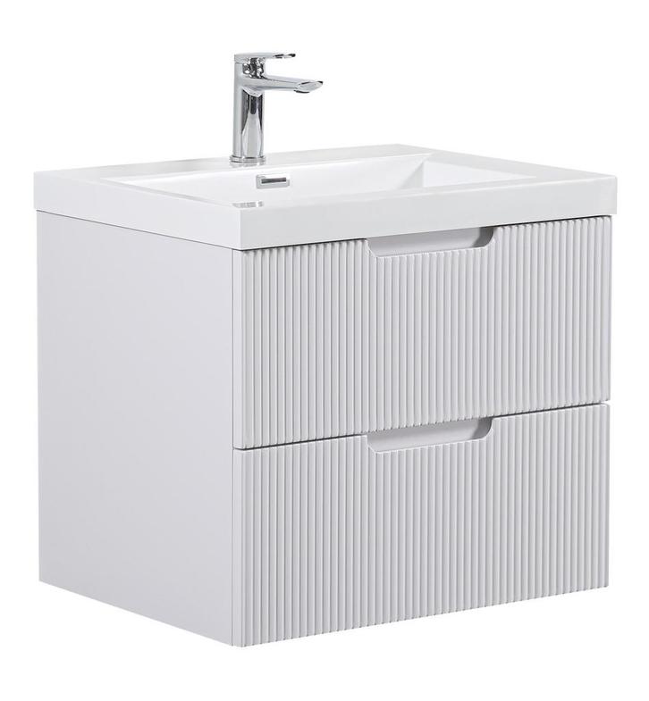 Badkamermeubel Set Thermis 60cm Wit Badmeubel, Huis en Inrichting, Badkamer | Badkamermeubels, Nieuw, Verzenden