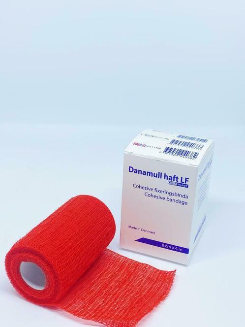 Danamull Haft Zelfklevend Fixatiewindsel rood 8cm x 4m, Diversen, Verpleegmiddelen, Nieuw, Ophalen of Verzenden
