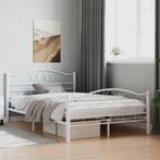 vidaXL Cadre de lit blanc métal 120x200 cm, Verzenden