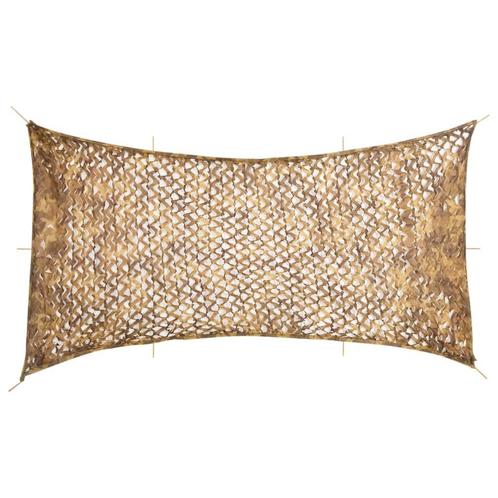 vidaXL Camouflagenet met opbergzak 708x423 cm zandkleurig, Sport en Fitness, Schietsport-accessoires, Nieuw, Verzenden