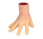 Halloween Bloederige Hand Kaars 15cm, Verzenden, Nieuw