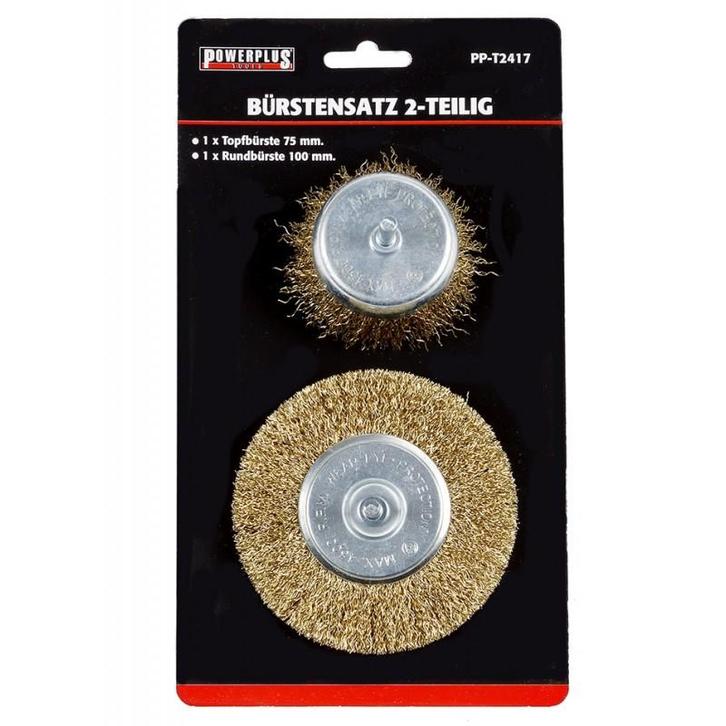 Set van 2 borstels: 1 x 75 mm komborstel + 1 x 100 mm, Doe-het-zelf en Bouw, Gereedschap | Overige machines, Ophalen of Verzenden