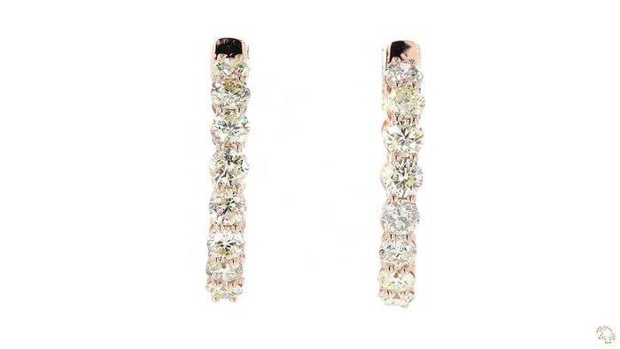 Zonder Minimumprijs - Hoepel oorbellen - 14 karaat Roségoud, Handtassen en Accessoires, Antieke sieraden
