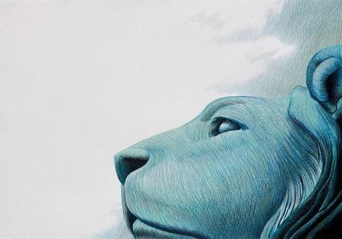 Dylan Altamiranda - Lion (after Auguste Caïn), Antiek en Kunst, Kunst | Schilderijen | Modern