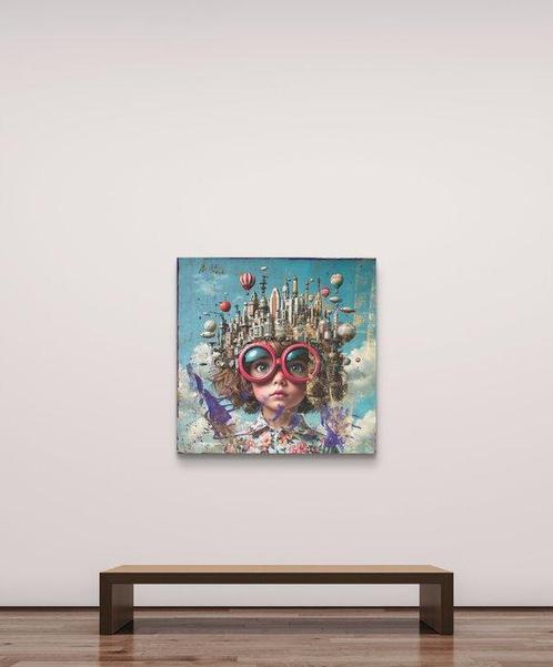 Nicole Lubbers - Built From Her Thoughts XL, Antiek en Kunst, Kunst | Schilderijen | Modern