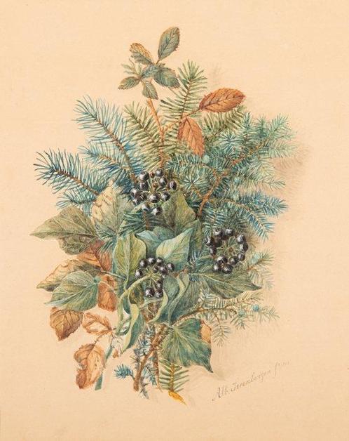 Albertus Steenbergen (1814-1900) - Herfstboeket, Antiek en Kunst, Kunst | Schilderijen | Klassiek