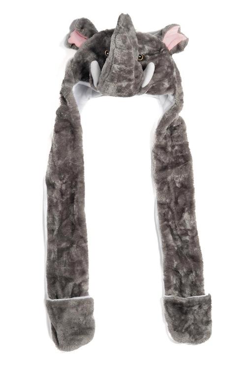 Muts Wanten Olifant Sjaalmuts met Oortjes Grijs Slurf Bontmu, Kinderen en Baby's, Kinderkleding | Petten en Hoeden, Nieuw, Ophalen of Verzenden