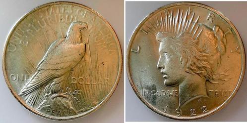 1 Dollar 1 Usa Dollar 1922 Adler vorzueglich/stempelglanz..., Timbres & Monnaies, Monnaies | Amérique, Envoi