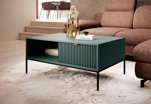 Meubella Salontafel Navil groen goud 104 cm, Huis en Inrichting, Tafels | Salontafels, Nieuw, 50 tot 100 cm, Minder dan 50 cm