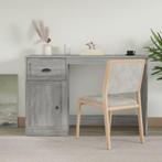 vidaXL Bureau met lade 115x50x75 cm bewerkt hout grijs, Huis en Inrichting, Bureaus, Verzenden, Nieuw