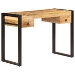 vidaXL Bureau met 2 lades 110x50x77 cm massief mangohout, Verzenden