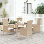 vidaXL Chaises de jardin avec coussins 4 pcs Résine, Neuf, Verzenden