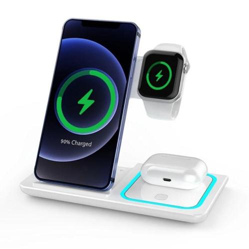 3 in 1 Oplaadstation - Compatibel met Apple iPhone / iWatch, Telecommunicatie, Mobiele telefoons | Batterijen en Accu's, Nieuw