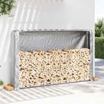 vidaXL Haardhoutrek met regenhoes 250x25x150 cm, Verzenden
