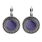 Fako Bijoux® - Oorbellen - Tibetaans Zilver - Opaal - 17mm -, Handtassen en Accessoires, Oorbellen, Verzenden, Nieuw