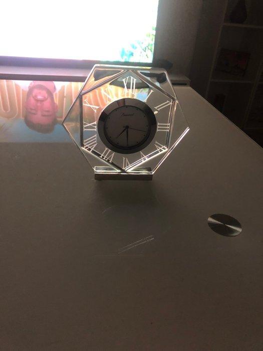 Horloge de bureau - Baccarat - Cristal - 1970-1980 - Pendule, Antiquités & Art, Curiosités & Brocante