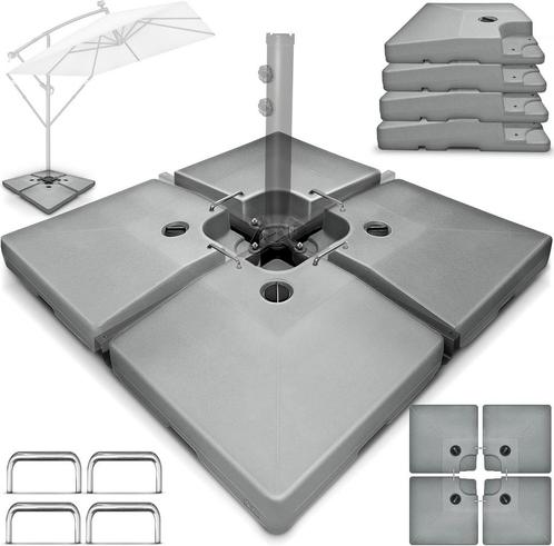 tillvex® Parasolstandaard 90 liter / 120 kg – 4-delig voor z, Tuin en Terras, Overige Tuin en Terras, Verzenden