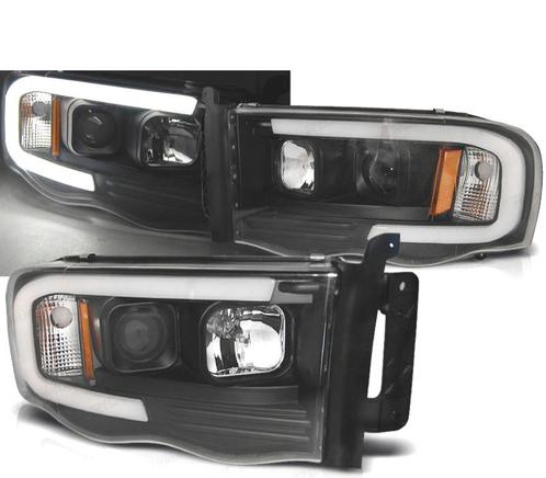 PHARES POUR DODGE RAM 02-06 TUBE LED NOIR, Auto-onderdelen, Verlichting, Verzenden