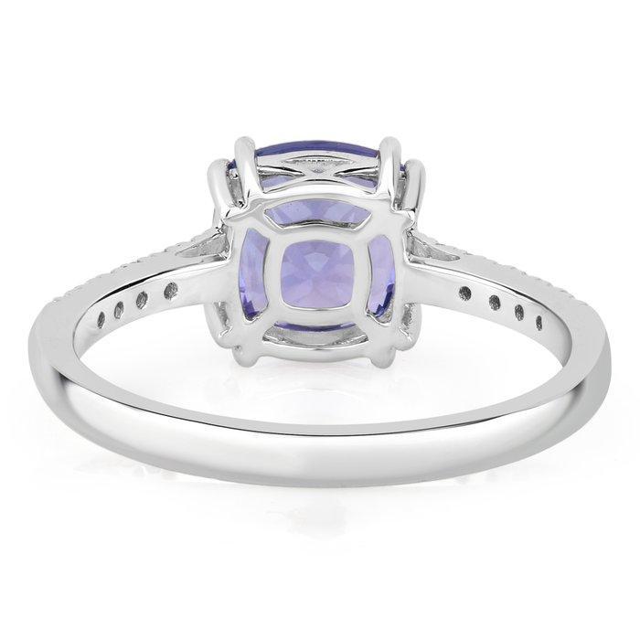 Bague - 14 carats Or blanc - 1.95ct. tw. Tanzanite - Diamant, Handtassen en Accessoires, Ringen
