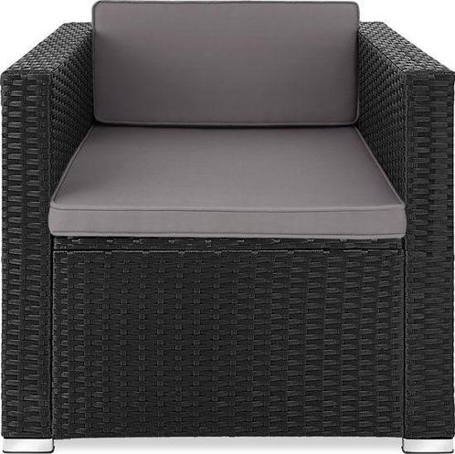 Tweedekans | tectake® comfortabele wicker fauteuil met, Tuin en Terras, Tuinsets en Loungesets, Ophalen of Verzenden