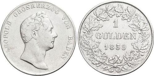 Gulden 1839 Baden-durlach Leopold 1830-1852, Postzegels en Munten, Munten | Europa | Niet-Euromunten, België, Verzenden
