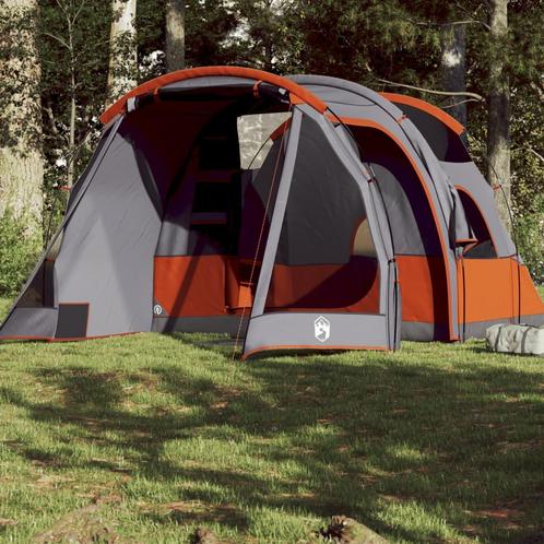 vidaXL Tente de camping tunnel 4 personnes gris, Caravanes & Camping, Tentes, Neuf, Envoi