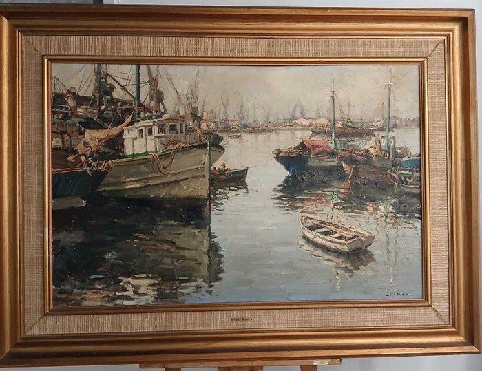 Juan Lluna Lerma (1933-2019) - NO RESERVE - Reflejos en el, Antiek en Kunst, Kunst | Schilderijen | Klassiek