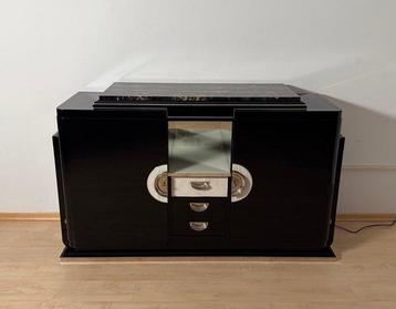 Levitan - Dressoir - Mahonie, Marmer, Perkament - Art Deco, Antiek en Kunst