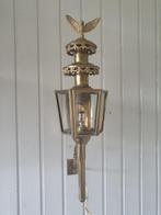 Lampe de carrosse en laiton antique - Cuivre et verre
