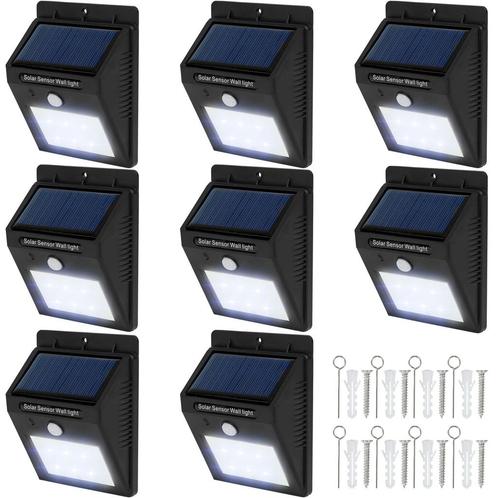 8 x LED Solar tuinverlichting wandlamp bewegingsdetector - z, Jardin & Terrasse, Jardin & Terrasse Autre, Envoi