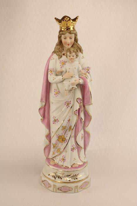Statue, Mary with Child - 35 cm - Biscuit de porcelaine, Antiek en Kunst, Antiek | Boeken en Manuscripten