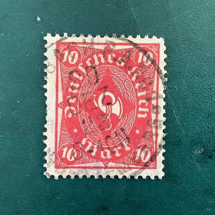 Duitse Rijk 1922 - 10 Mark posthoorn zonder onder onderdruk, Postzegels en Munten, Postzegels | Europa | Duitsland