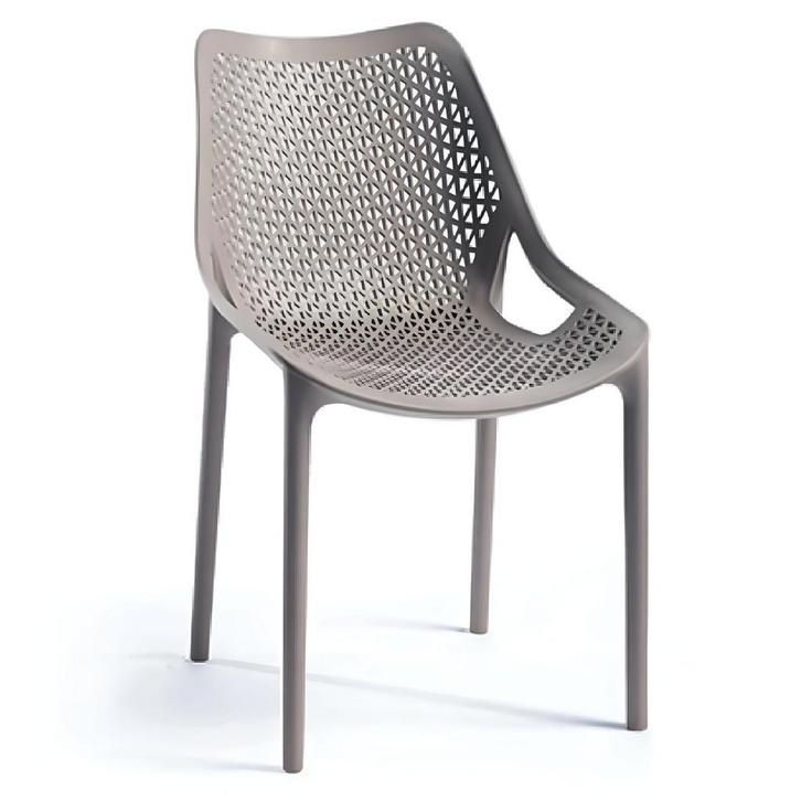 Stoel | Kunststof | Taupe | In-/Outdoor | 500x610x800(h)mm, Zakelijke goederen, Horeca | Keukenapparatuur, Nieuw in verpakking