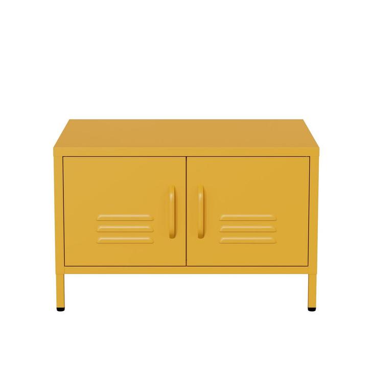 Lendo Online Table basse 68x50x44 cm Métal Jaune, Maison & Meubles, Tables | Tables de salon