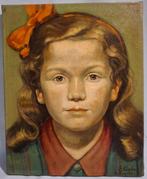 Frans Luyckx (1923-1997) -  Meisje met rode strik